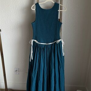 Free People Teal Textured Dress